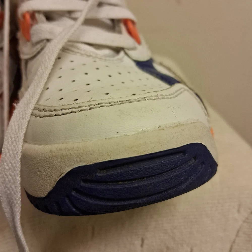Nike Kids' White and Orange Sneakers Size 3.5 Y - DV 2233-100 YOUTH